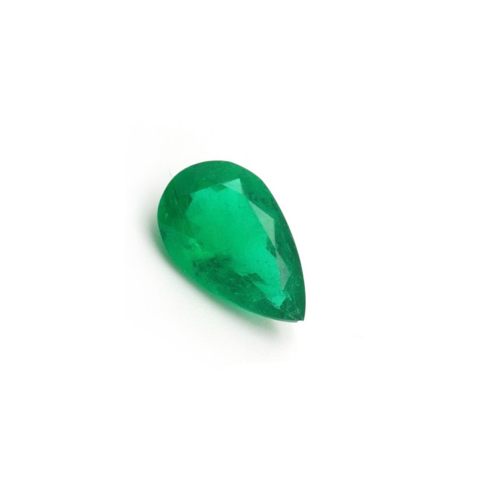 Colombian Natural Emerald Muzo Mining 2.26 Carats F2 Natural Beryl Pear